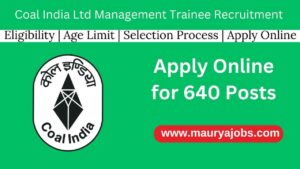 Coal India Ltd Management Trainee Recruitment 2024