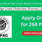 UPPSC Agriculture Services Mains Online Form 2024