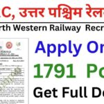 RRC, North Western Railway Apprentice Recruitment 2024