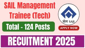 SAIL Management Trainee (Tech) Recruitment 2025